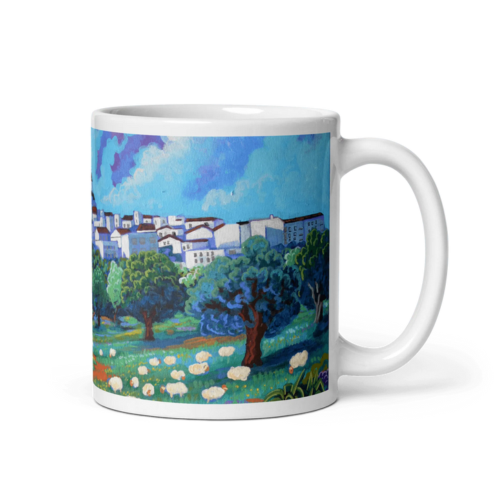 N144 - El perro de San Roque - Mug Panorama - Arte Caballero