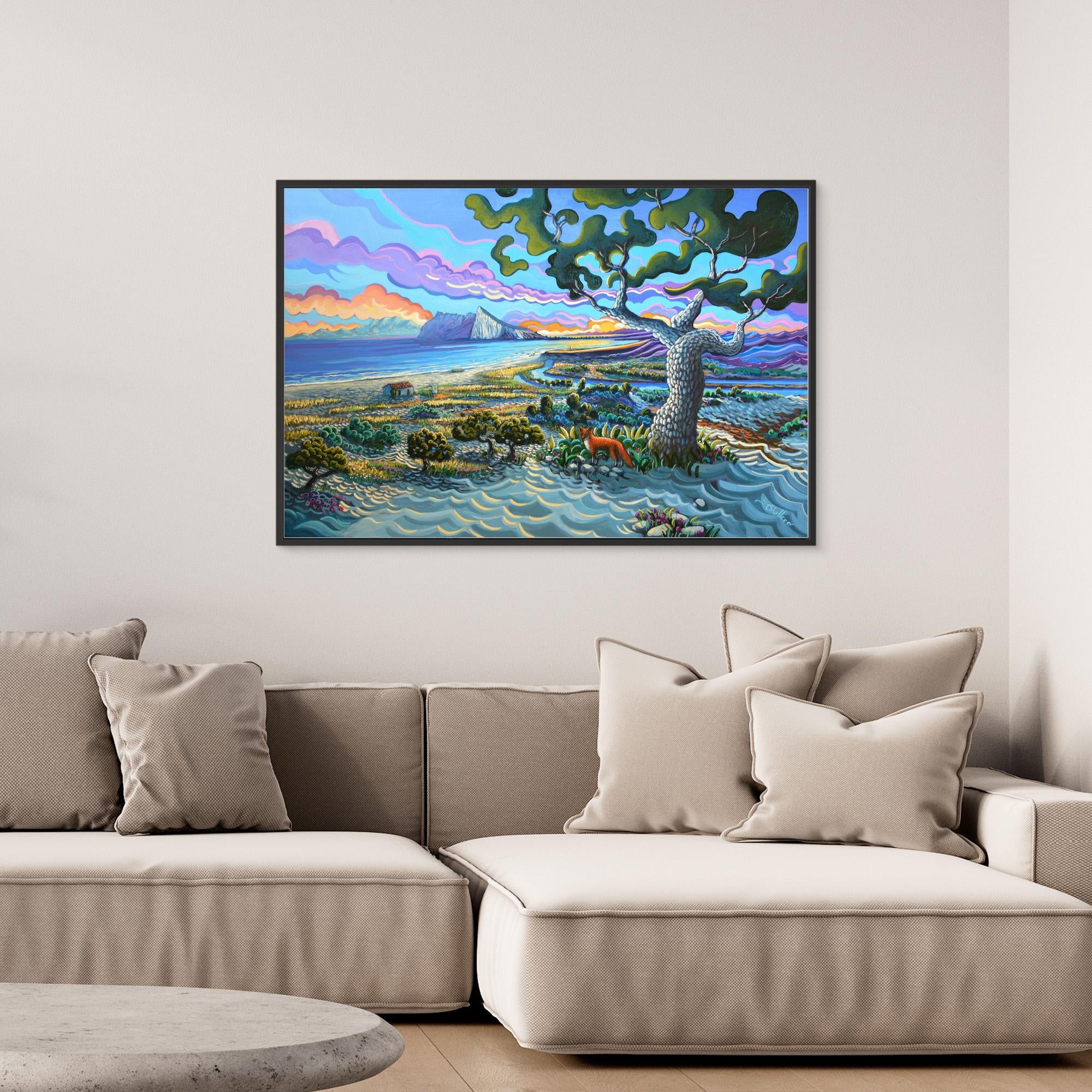 N135 - Bunker Beach - Reserva Natural del Guadalquiton - Framed Canvas