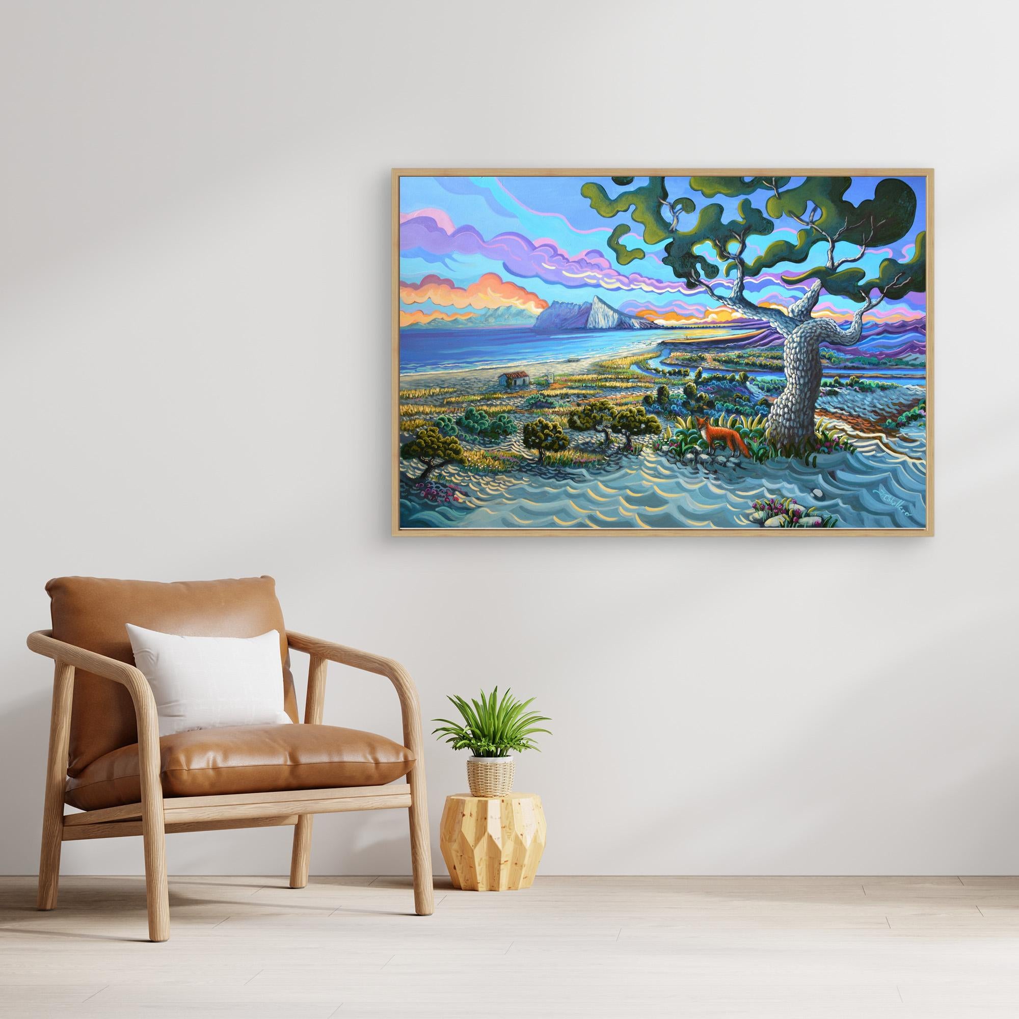 N135 - Bunker Beach - Reserva Natural del Guadalquiton - Framed Canvas