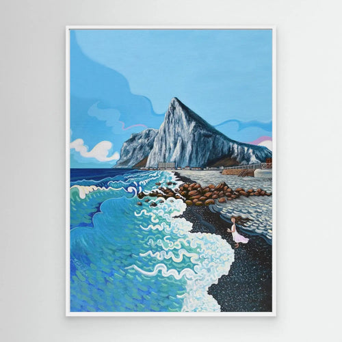 N206 - Playa el Sardinero - Gerahmter Leinwandkunstdruck