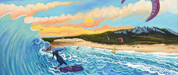 N151 - Kite surfing Tarifa - Mug Panorama - Arte Caballero