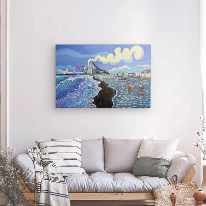 N125 - Kids at the Beach - Canvas - Arte Caballero