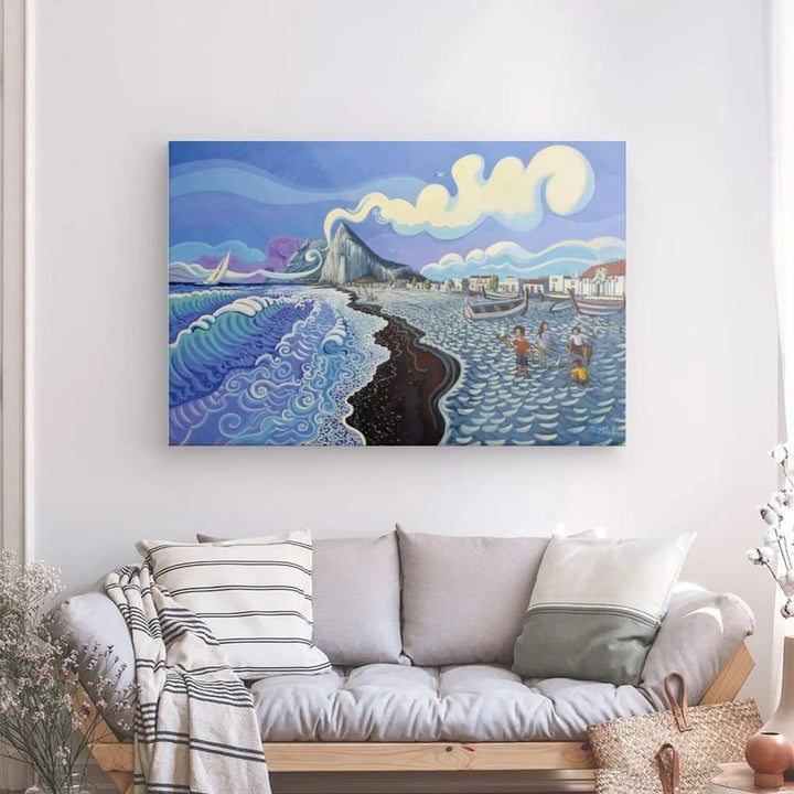 N125 - Kids at the Beach - Canvas - Arte Caballero