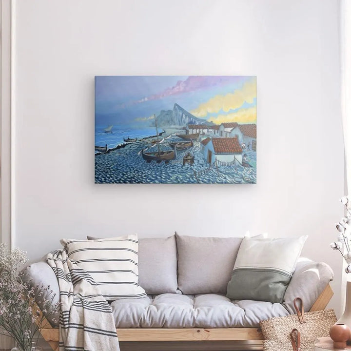 N131 - Houses on the Beach - Atunara - Canvas - Arte Caballero