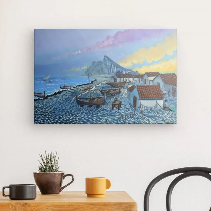 N131 - Houses on the Beach - Atunara - Canvas - Arte Caballero