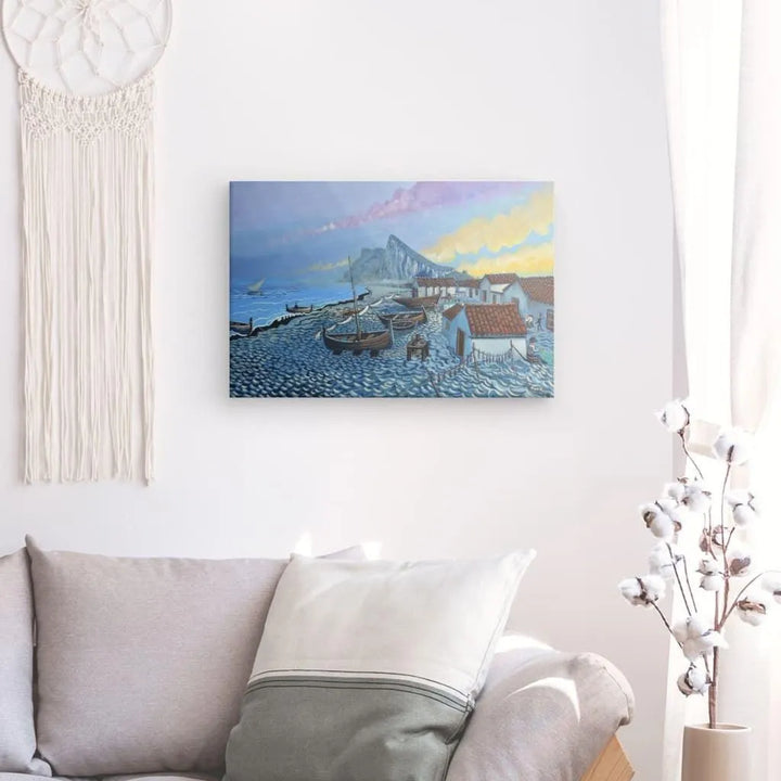 N131 - Houses on the Beach - Atunara - Canvas - Arte Caballero