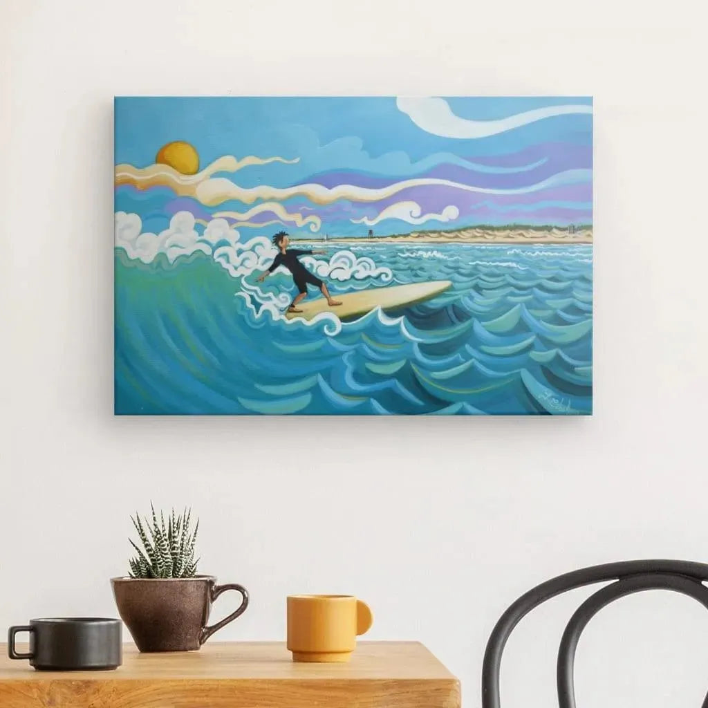 N204 - Surfing El Palmar - Canvas - Arte Caballero